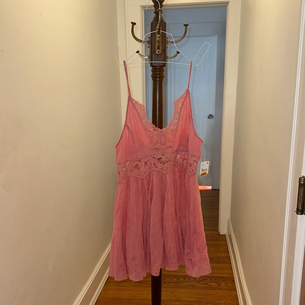 Free People Rose Lace Chemise